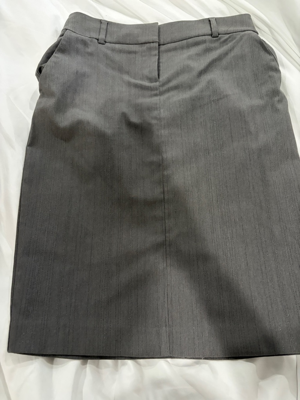To the Max Charcoal Pinstripe Pencil Skirt